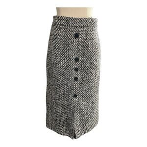 Commense Button Down Tweed Boucle Maxi Skirt Size XS US 2